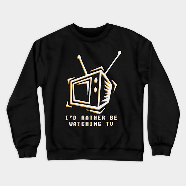 Watching TV Crewneck Sweatshirt by nidesign